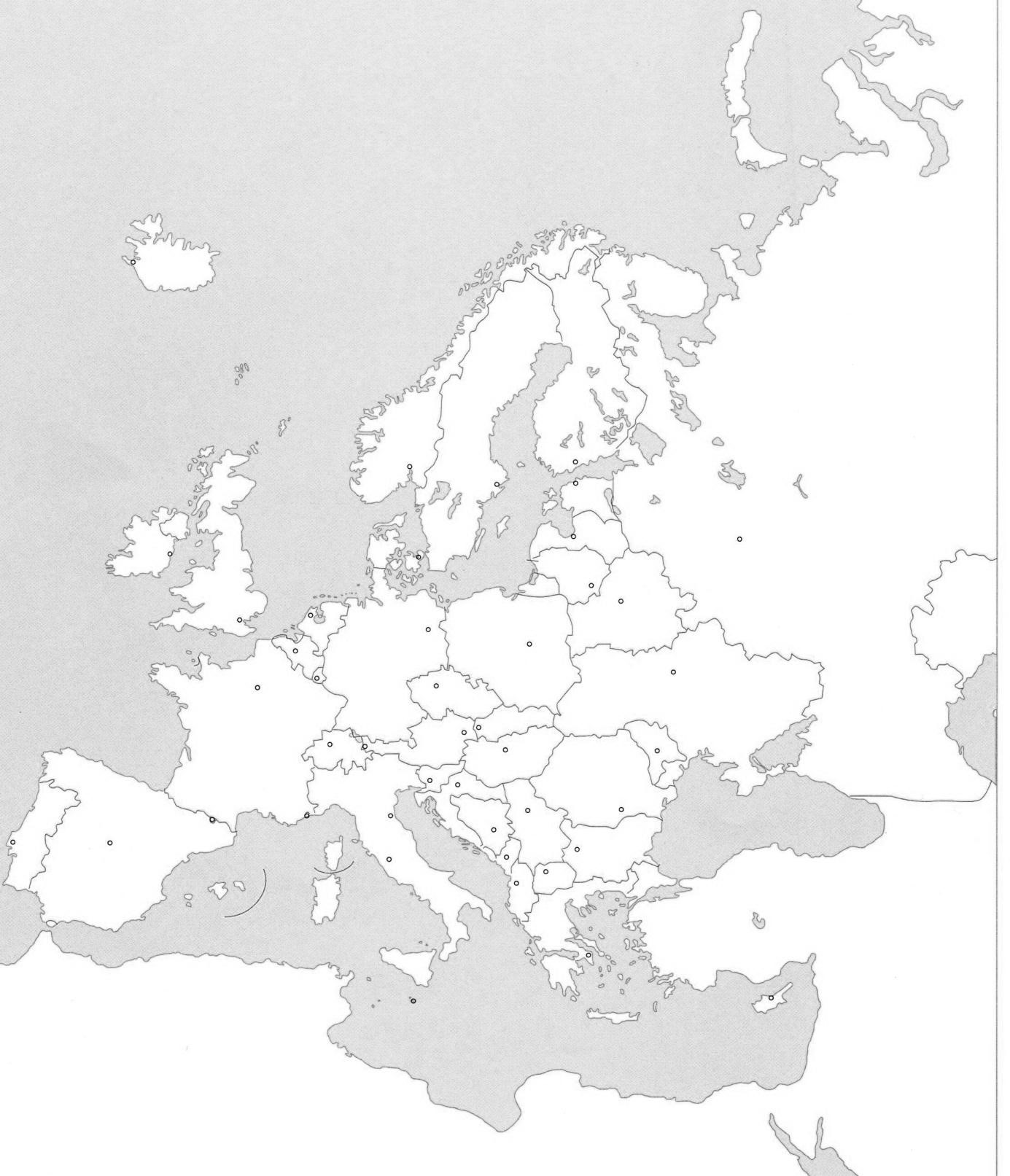 karta europe slijepa Osnovna škola 