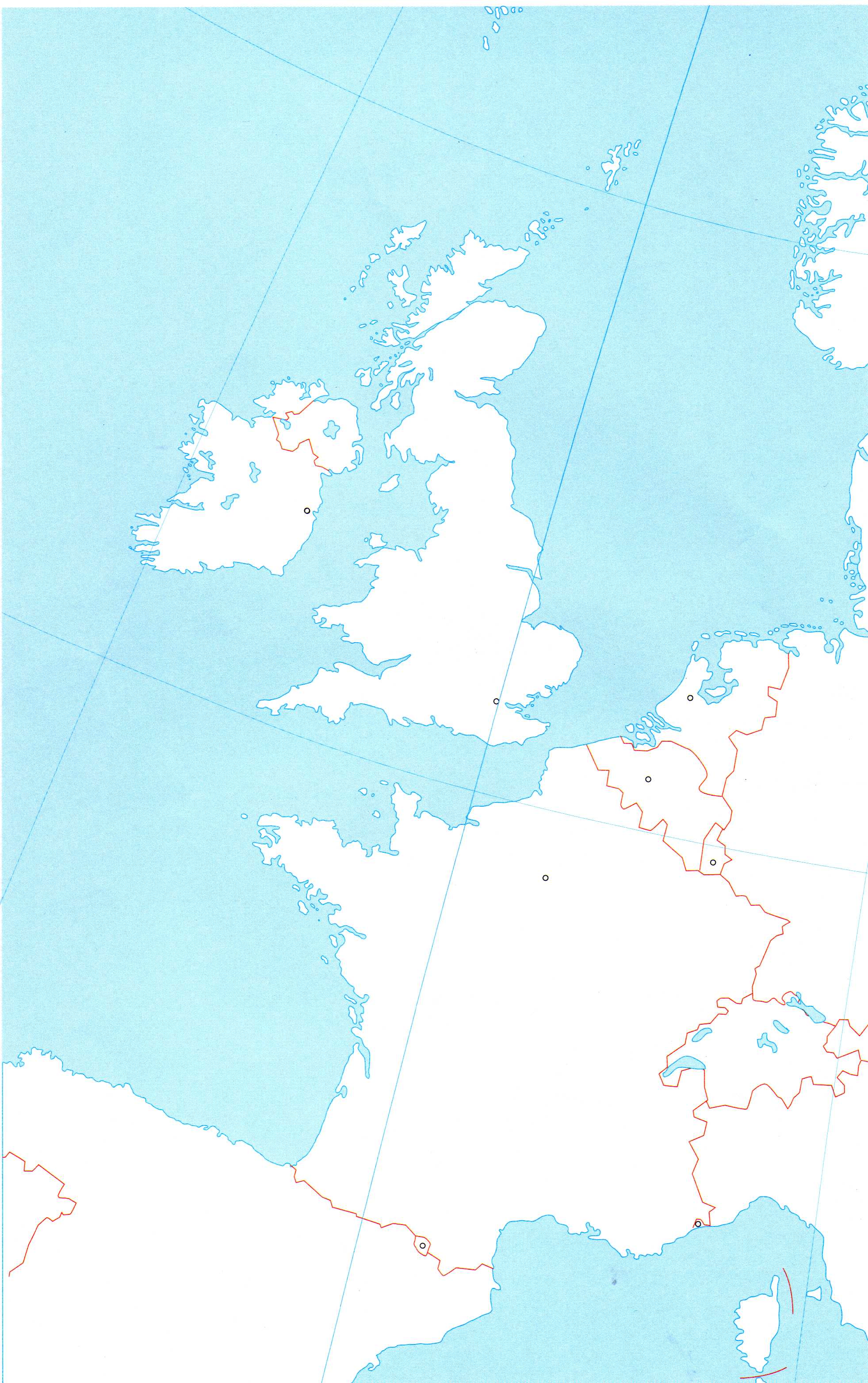 sjeverna europa slijepa karta Osnovna škola 