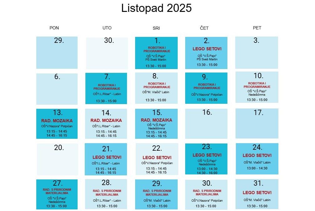 STEAM radionice ponovno na Labinštini – listopadski ciklus u tijeku!