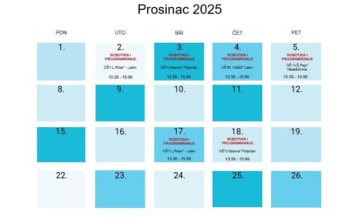 STEAM radionice i u prosincu – Razvoj vještina budućnosti za naše učenike!