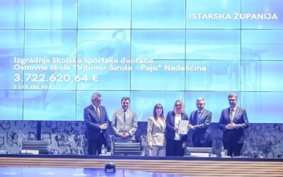 Došao je i taj dan – potpisan ugovor za izgradnju školske sportske dvorane Osnovne škole „Vitomir Širola – Pajo“ Nedešćina